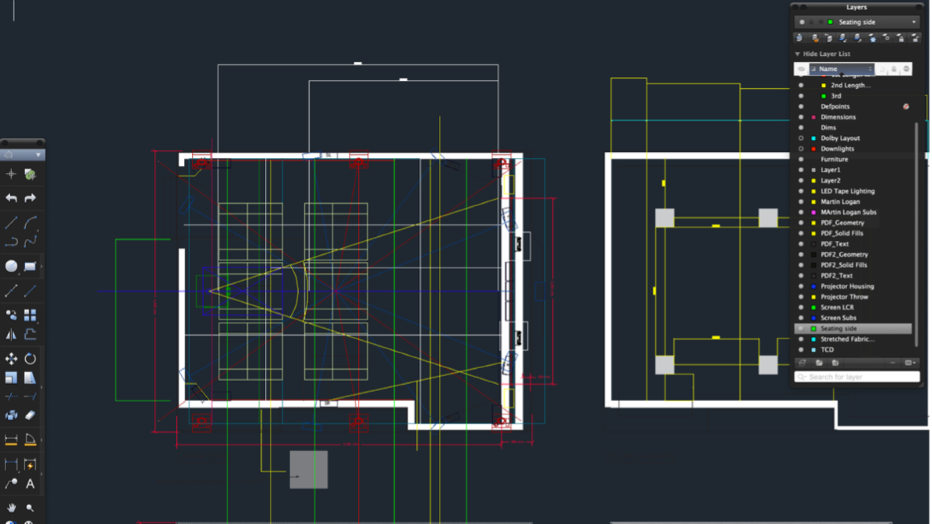 Home cinema demo room design for PMC speakers.