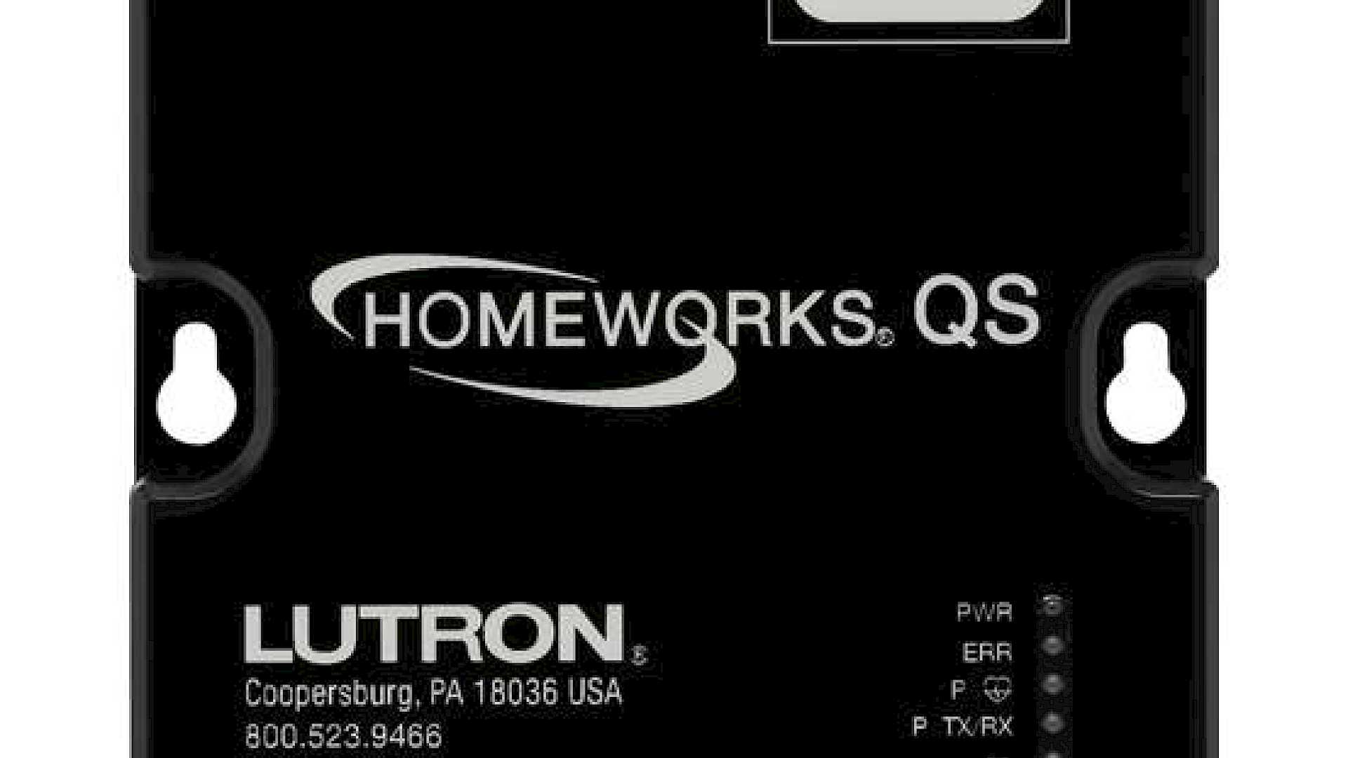 Shows Lutron Homeworks QS Lighting Control processor. HQP6-2.