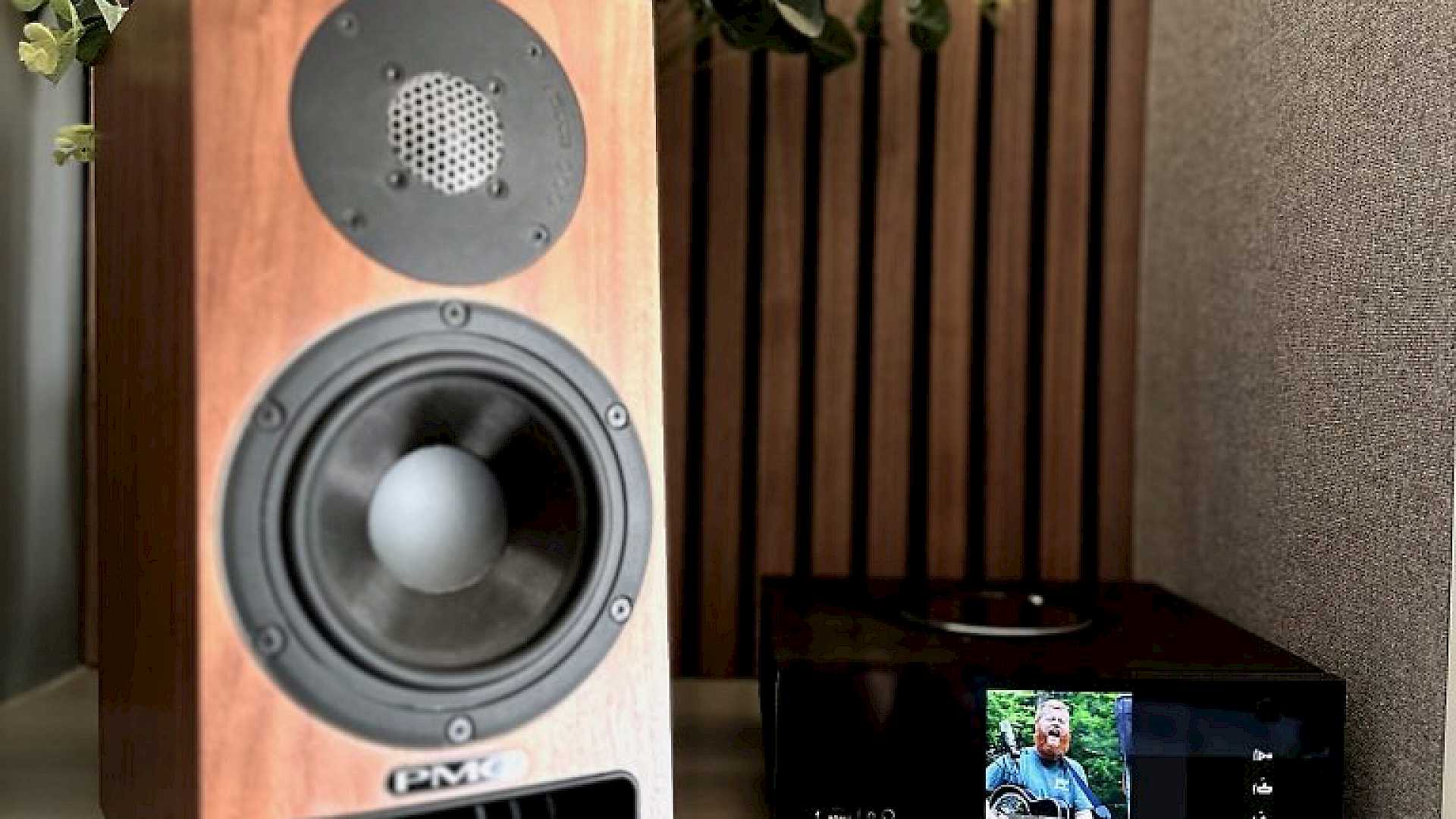 PMC louspeakers and Acupanels in this small home cinema space.