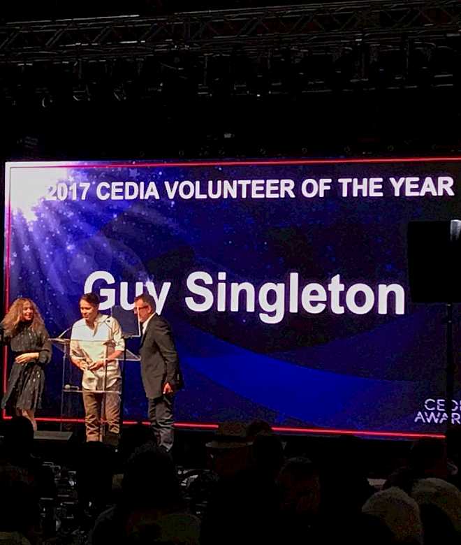 Preview image for blog post - Guy Singleton - CEDIA Award - Global Volunteer of the Year 2017
