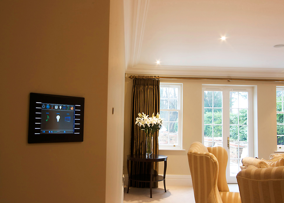 Control of home automation from touch panel